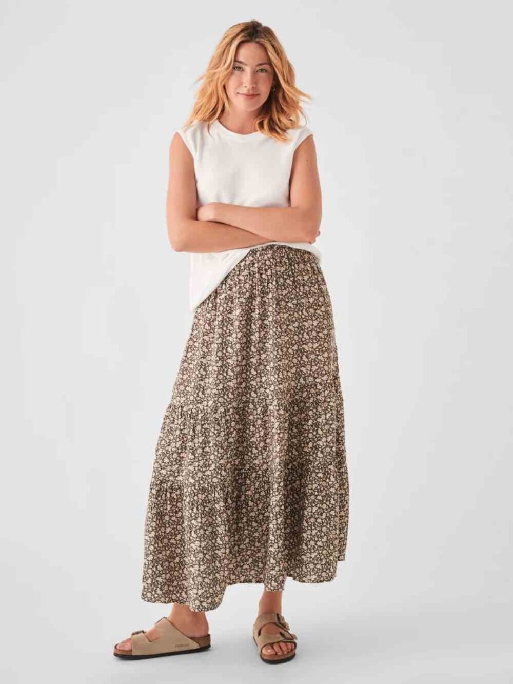 Faherty Dream Cotton Gauze Valentina Skirt